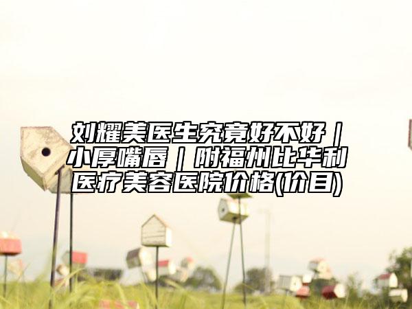 刘耀美医生究竟好不好｜小厚嘴唇｜附福州比华利医疗美容医院价格(价目)