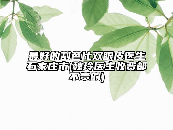 最好的割芭比双眼皮医生石家庄市(魏玲医生收费都不贵的)