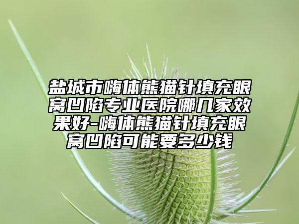 盐城市嗨体熊猫针填充眼窝凹陷专业医院哪几家效果好-嗨体熊猫针填充眼窝凹陷可能要多少钱
