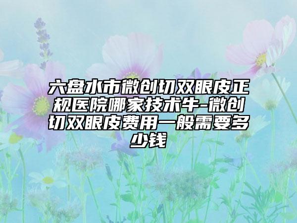 六盘水市微创切双眼皮正规医院哪家技术牛-微创切双眼皮费用一般需要多少钱