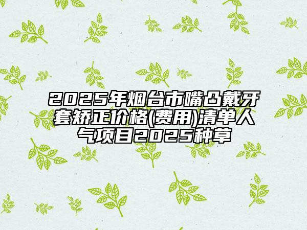 2025年烟台市嘴凸戴牙套矫正价格(费用)清单人气项目2025种草