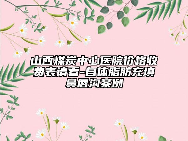 山西煤炭中心医院价格收费表请看-自体脂肪充填鼻唇沟案例