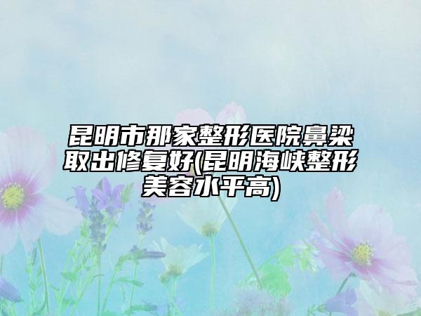 昆明市那家整形医院鼻梁取出修复好(昆明海峡整形美容水平高)