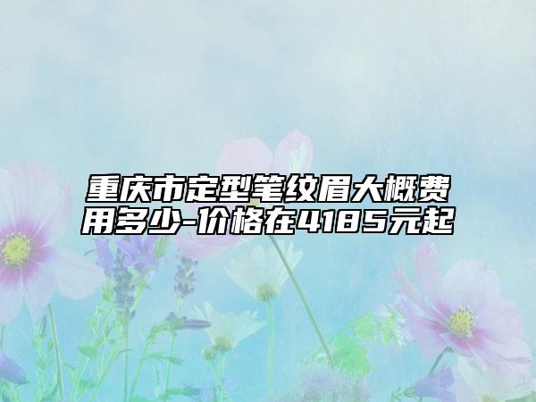 重庆市定型笔纹眉大概费用多少-价格在4185元起