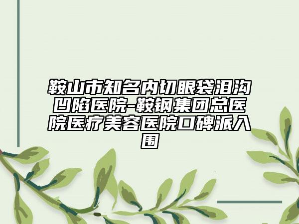 鞍山市知名内切眼袋泪沟凹陷医院-鞍钢集团总医院医疗美容医院口碑派入围