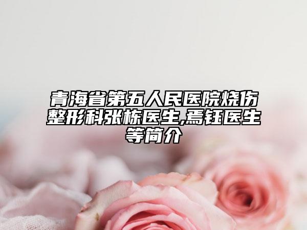 青海省第五人民医院烧伤整形科张栋医生,焉钰医生等简介