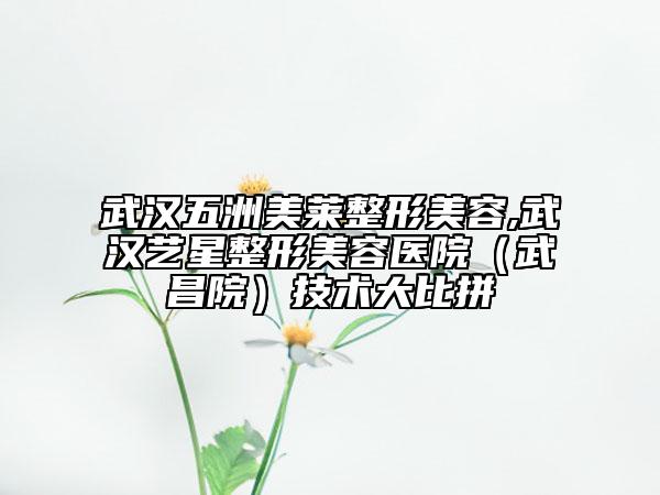 武汉五洲美莱整形美容,武汉艺星整形美容医院（武昌院）技术大比拼