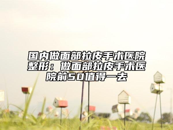 国内做面部拉皮手术医院整形：做面部拉皮手术医院前50值得一去